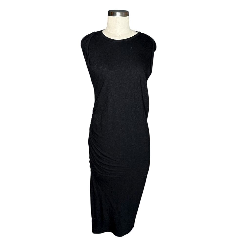 ISABEL MARANT ETOILE Black Bodycon Jersey Knit Midi Dress Women's Size 40 US 8